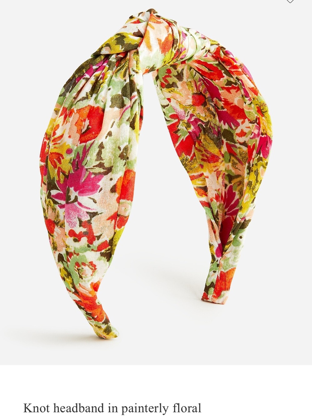 NWT J. Crew Knot Headband in Painterly Floral - Multicolor